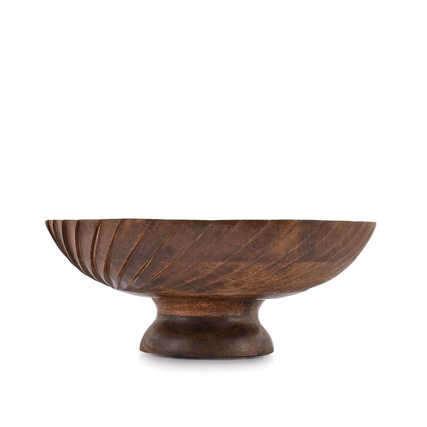 Mahasu Fruit Bowl Wooden Fruit Bowl for Kitchen Counter for Home Decor or Decorative Fruit Bowl for Table (12" X 12'" X 4.75")