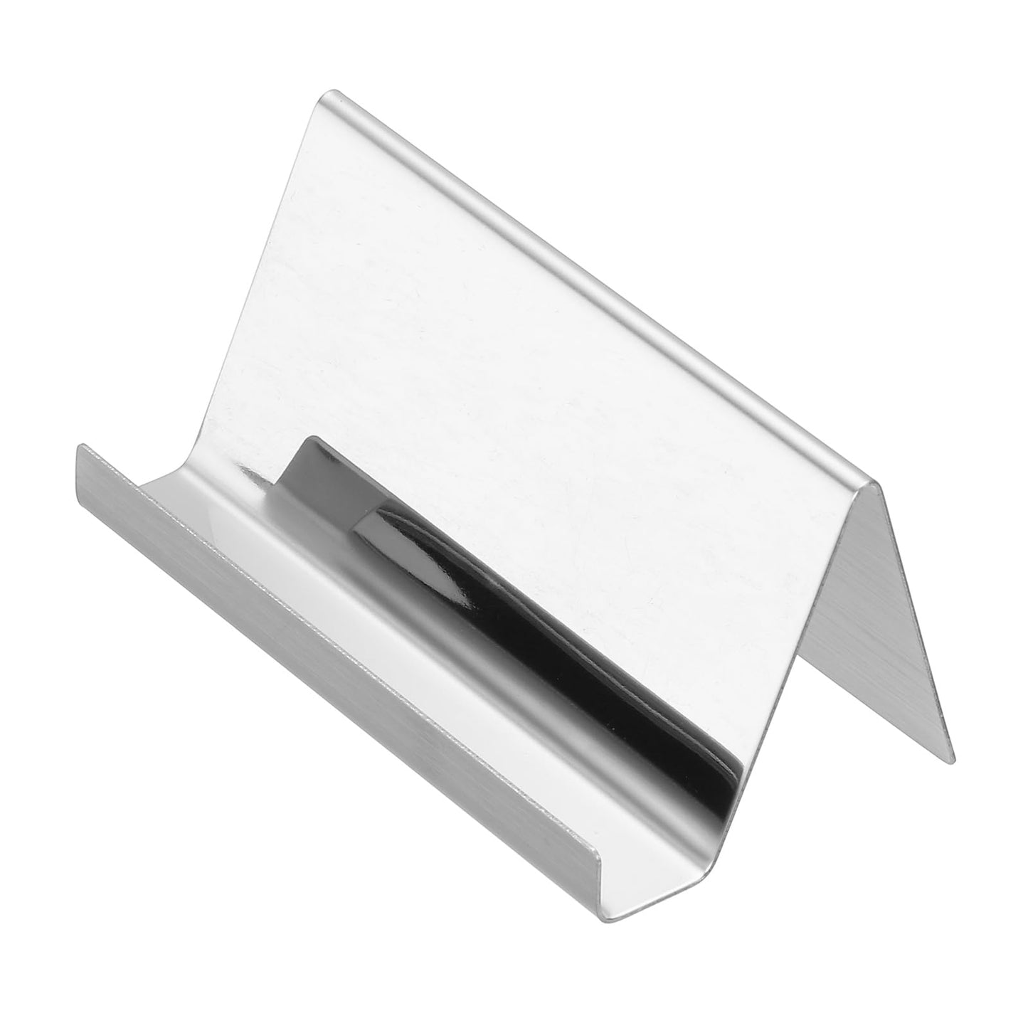 PATIKIL Business Card Holder for Desk, 3Pcs Business Card Holders Stainless Steel Card Stand Organizer Cards Display for Office Exhibition, Silver Tone