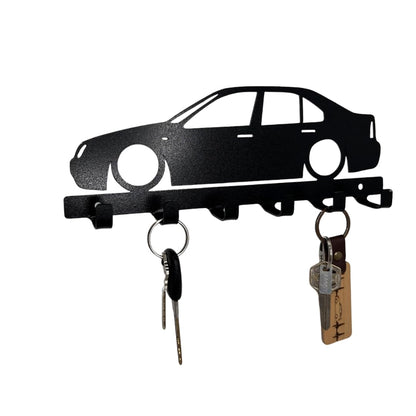 Metal Car Silhouette Key Holder, Entryway Organizer, Mk4, Gift for Car Lover, Made in The USA