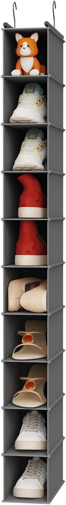 MAX Houser 10-Shelf Hanging Shoe Shelf Organizer, Hanging Shoe Storage