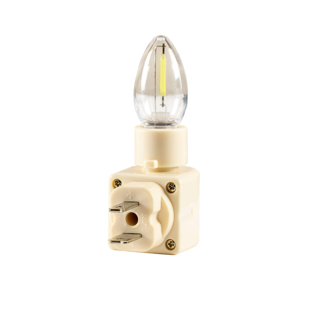 Novelty Lights LED Lamp Snowflake Pure White Christmas Decoration Night Light with Swivel Plug