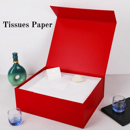UoeRing 1 Extra Large Red Gift Box 20x16x7 inch Luxury Gift Box for Presents with Magnetic Closure Lid Collapsible,Birthday,Christmas,Contains Card, Ribbon,Tissue Paper,Shredded Paper Filler