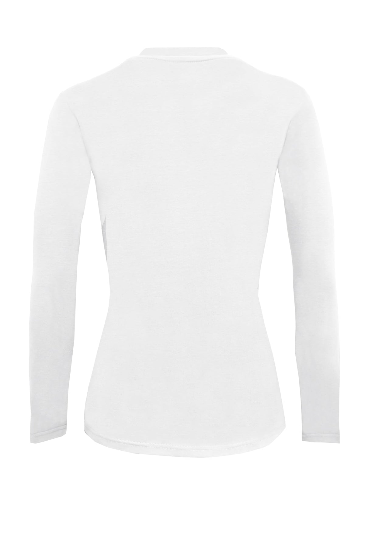 Natural Uniforms Women's Under Scrub Tee Crew Neck Long Sleeve T-Shirt (White, Medium)