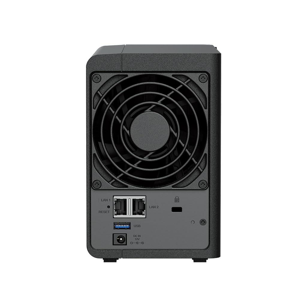 Synology DiskStation DS224+ NAS Server with Celeron 2.0GHz CPU, 6GB Memory, 8TB SSD Storage, 2 x 1GbE LAN Ports, DSM Operating System