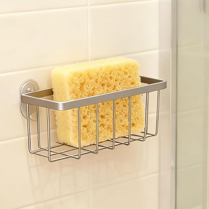 JANE'S CUTIE Kitchen Sink Sponge Holder, Kitchen Sink Sponge Rack, Sink Box
