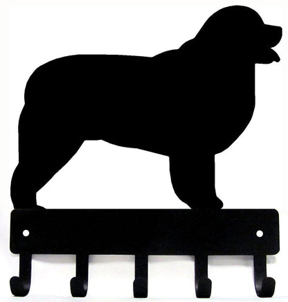 The Metal Peddler Newfoundland Key Holder for Wall - Small 6 inch Wide with 5 Hooks - Made in USA