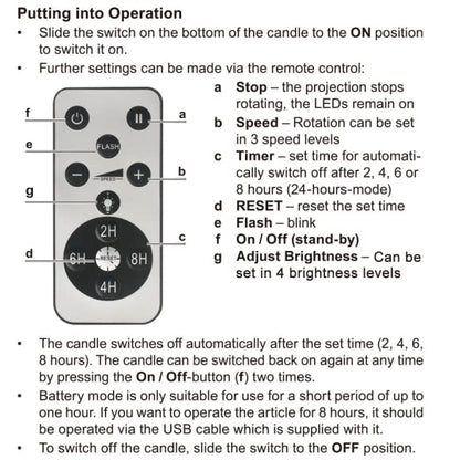 XingsLight Christmas Decorations Flameless Candles with Snowflake Projector Lights Battery Operated LED Candle Indoor Xmas Light Projection with Remote and Timer