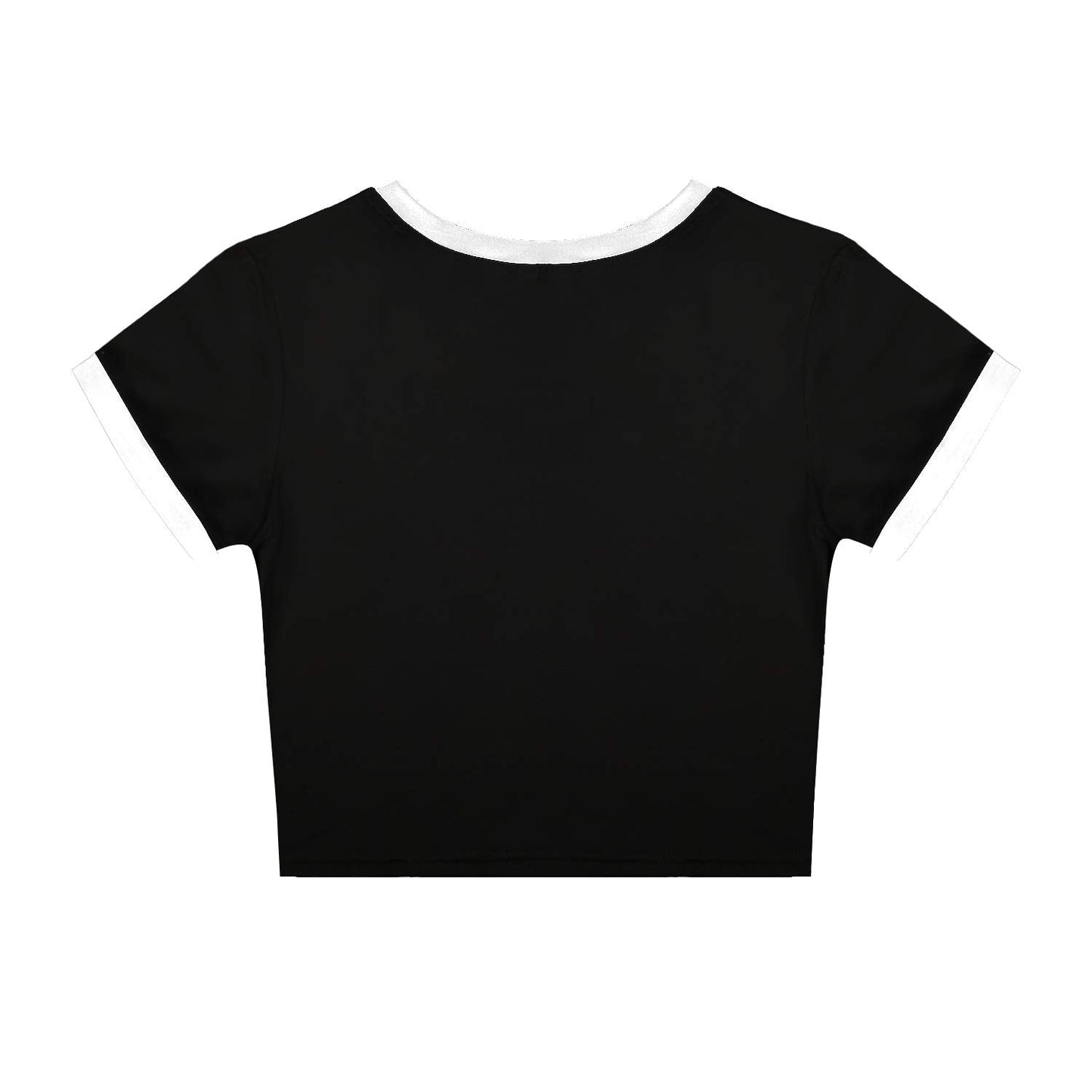 jiazery QZ Women’s Basic Characters Printed Slim Fit Shirts Short Sleeve Crop Tops(The Iceman,L)