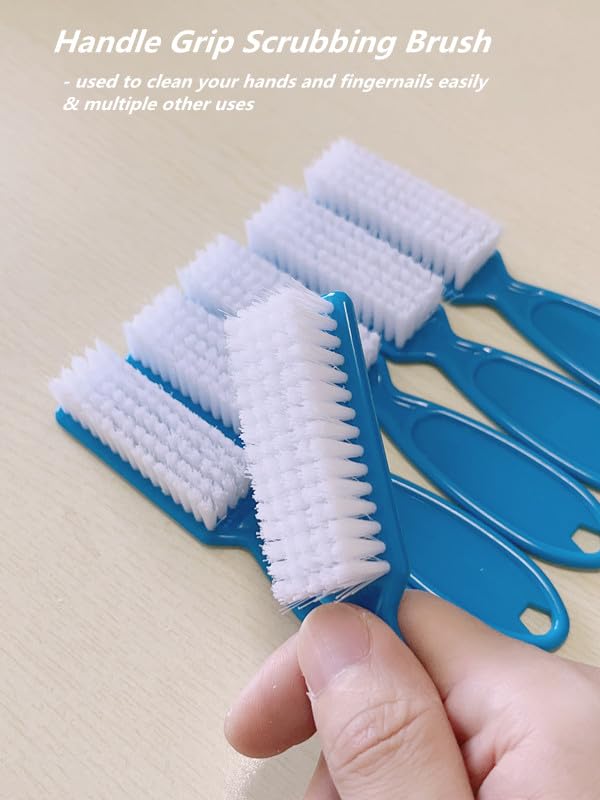 6Pcs Nail Brush for Cleaning Fingernails, Handle Grip Cleaning Brush for Nail
