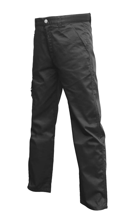 FNT Workwear Black Multi Pockets Men Cargo Combat Work Trousers Work Pants with Button & Zip Fly (32W / 29L, Black)