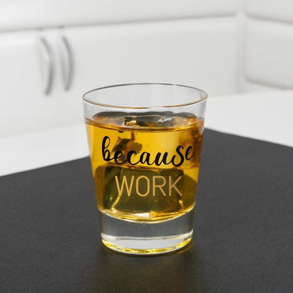 PUGED Before Work After Work Because Work Gift Set 11 oz Coffee Mug 18 oz Wine Glass 2 oz Shot Glass with Gifted Box for Coworkers Boss Office Gifts Bosses Day Christmas Farewell Party Gift (Black)