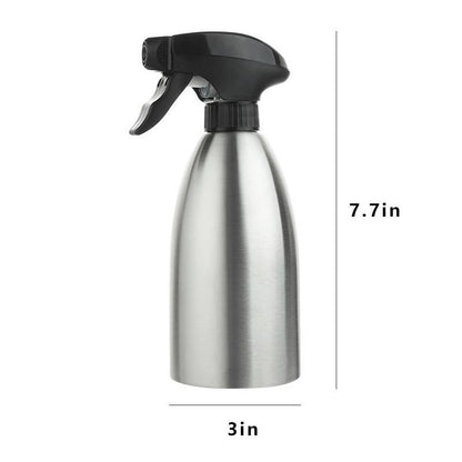 Stainless Steel Olive Oil Sprayer Bottle, 17 Oz/500ml Sauce Vinegar Sprayer Dispenser, Water Sprayer Bottle,Kitchenware Tools for Cooking, Frying, BBQ and Grilling