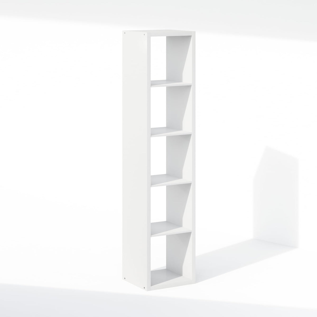 Furinno Cubic Closet Organizers and Storage, 5-Cube Closet Organizer, Open Shelf Closet Storage, Extra Thick Frame for Wardrobe, Bedroom, Living Room, White