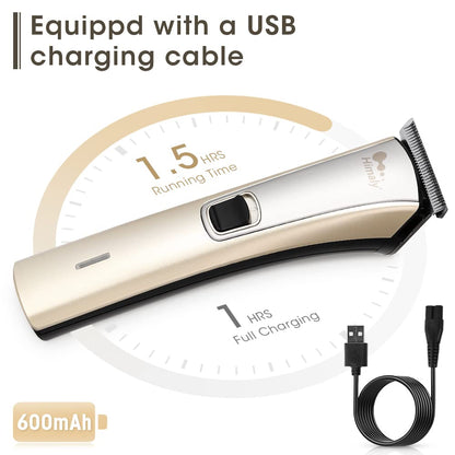 Himaly Rechargeable Hair Clippers, Professional Electric Cordless Hair Clippers Beard Trimmer Cordless Grooming Kit with 4 Guide Combs for Men and Women