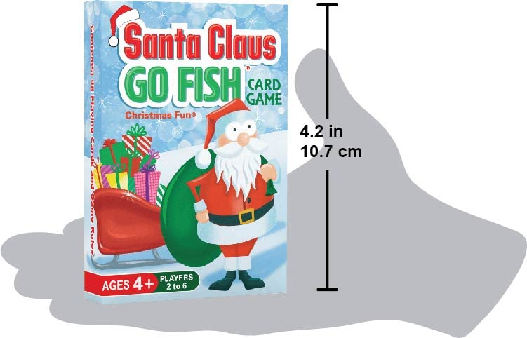 Santa Claus Go Fish – A Family Christmas Game for Kids Ages 4 & Up | Go Fish, Old Maid, and Slap Jack in One Deck (Holiday Stocking Stuffers, Gift for Boy or Girl, Fun Family Board Game Night)