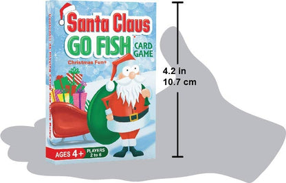 Santa Claus Go Fish – A Family Christmas Game for Kids Ages 4 & Up | Go Fish, Old Maid, and Slap Jack in One Deck (Holiday Stocking Stuffers, Gift for Boy or Girl, Fun Family Board Game Night)