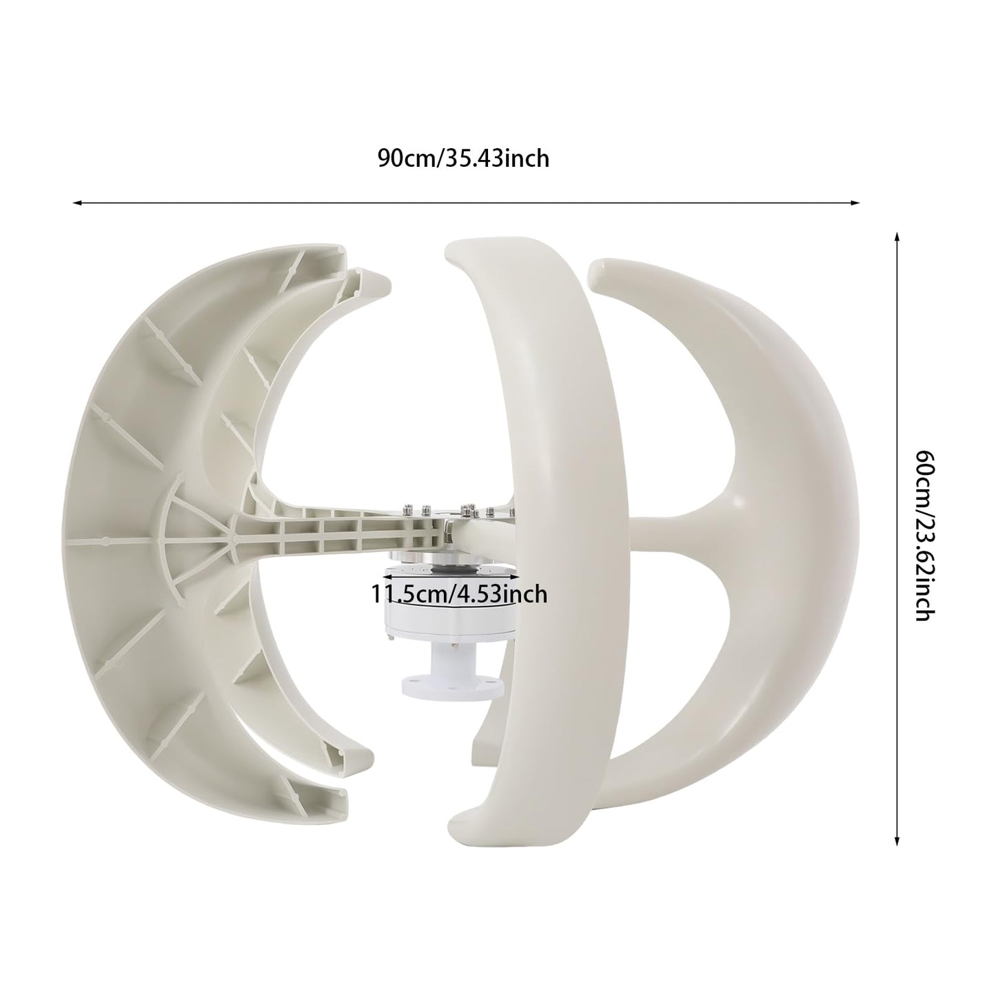 Wind Turbine Generator Kit, 12V 600W Vertical Wind Power Generator, 5 Blades Magnetic Levitation Generator, for Wind Power Generation