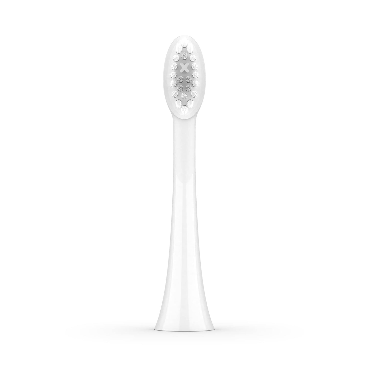 Ordo Replacement Sonic Toothbrush Heads with Pulse Technology for Teeth Cleaning, Plaque Removal, Silicone Polishing, Deep Clean Bristles, Adults, Pack of 4, White Silver