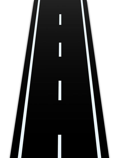 Remagr Racetrack Floor Running Black Racer Party Decoration Mat Road Table Runner Long Racetrack Tablecloth Drag for Party (Simple Style,118 ft X 2 ft)