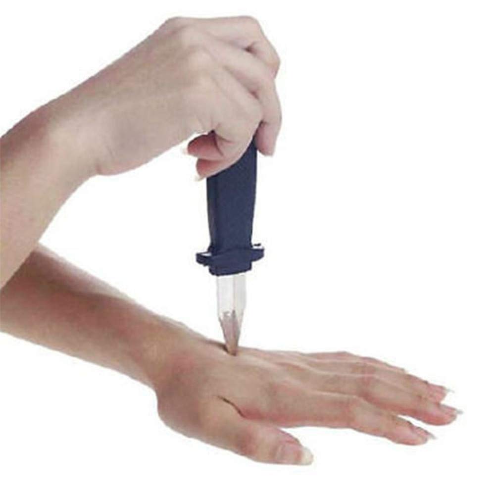 Wendy Mall 3 Pcs Retractable Knife Disappear Blade Trick Fake Dagger Joke Prank Props Halloween Gag Magic Toy