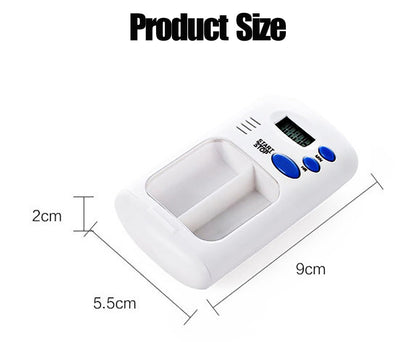 Electronic Timed Pill Dispensers,Digital Pill Organizer,Automatic Daily Pill Box Reminder with Beeping Alarm for Elderly Gift,Portable for Office Travel