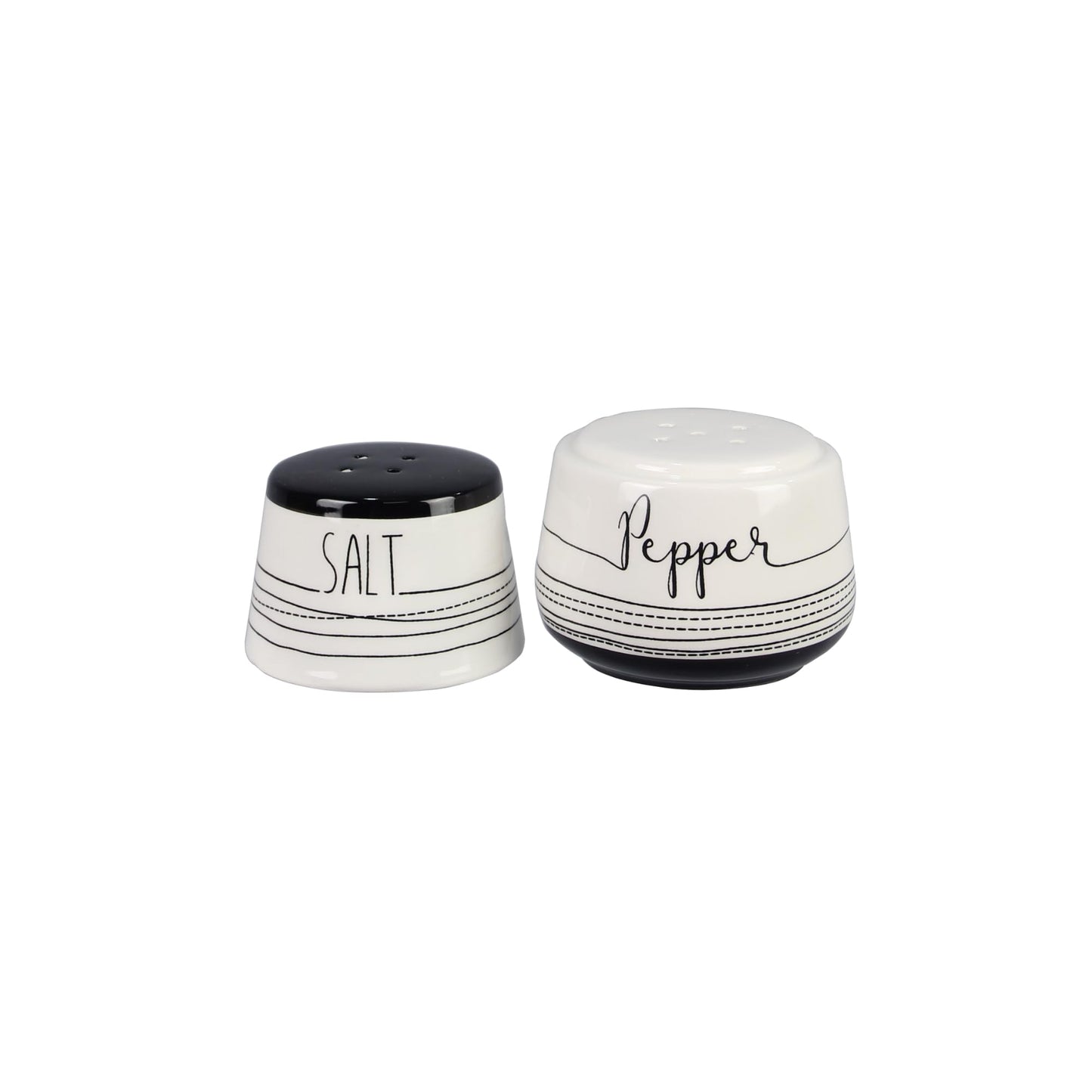 Young's Inc. Ceramic Salt and Pepper Shaker Set - Cute Kitchen Table Accessories and Decor - Stacking