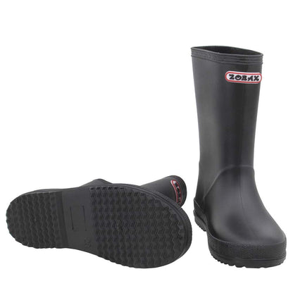 Zorax - UK5 Adult - EU36 - Black Girls Boys Waterproof Non-Slip Kids Motorbike Rain Boots Kids Rain Shoes Wellies Unisex Children Wellington Boots