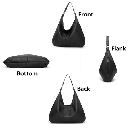Ashioup Women's hobo Bags, Black, One Size