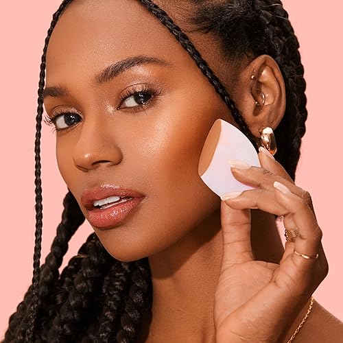 Real Techniques Miracle Airblend Sponge, Matte Makeup Blending Sponge, For Liquid, Cream, & Powder Products, Offers Medium To Full Coverage, Foundation Sponge, Latex-Free Foam, 1 Count