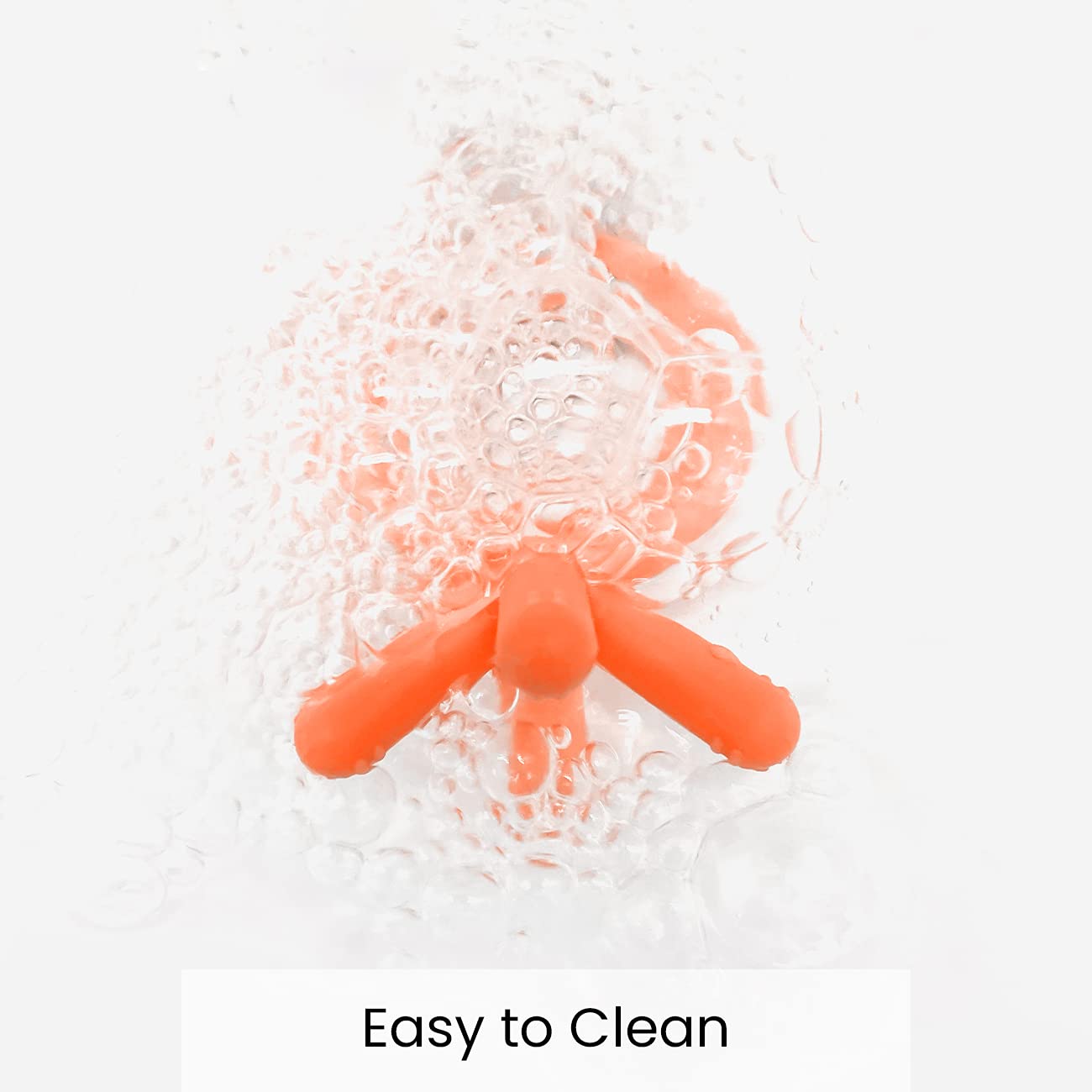 Comotomo Silicone Baby Teether, Orange
