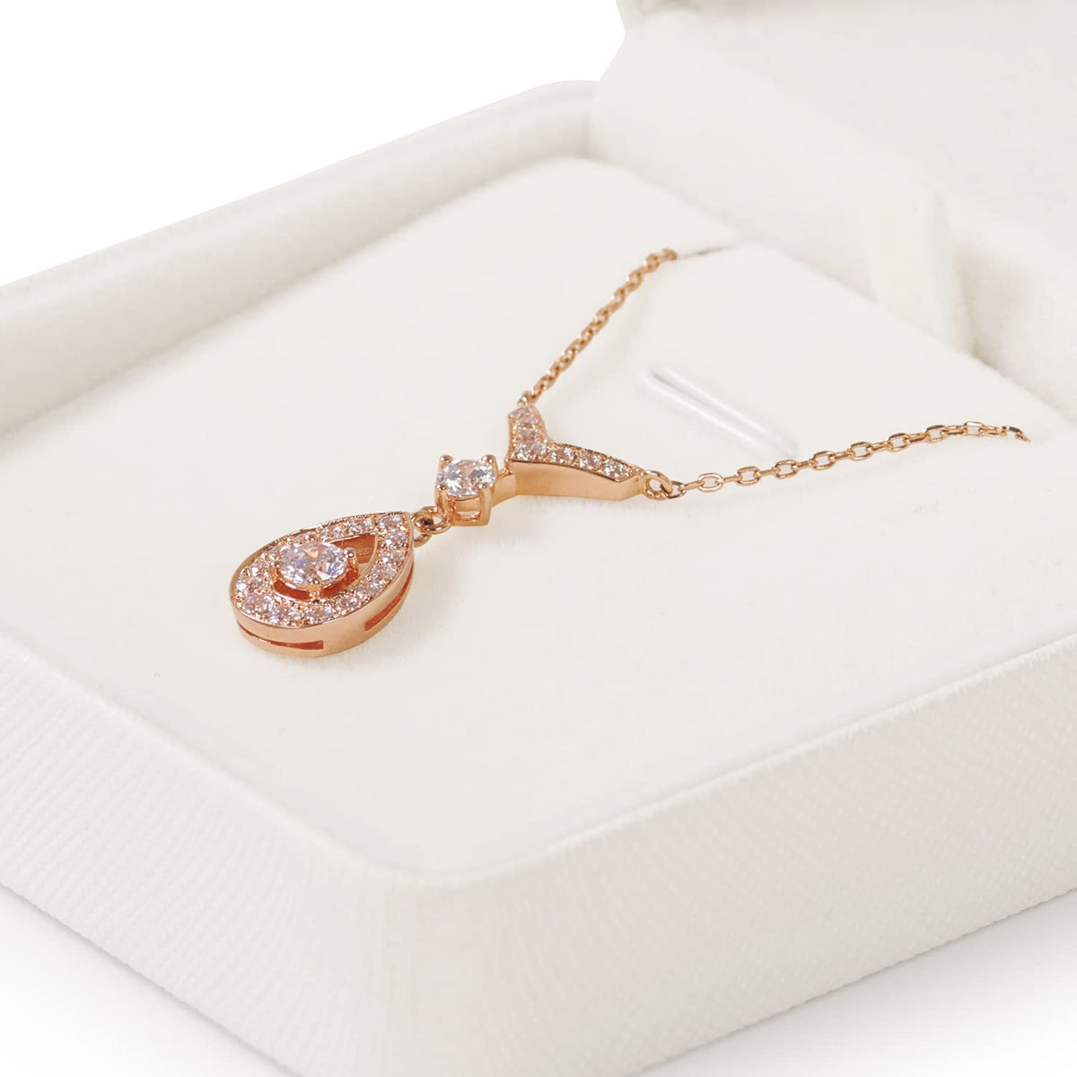 Woodten Premium PU Leather Necklace Gift Box Vintage Pendant Storage Case Velvet Interior Jewelry Pendant Necklace Box