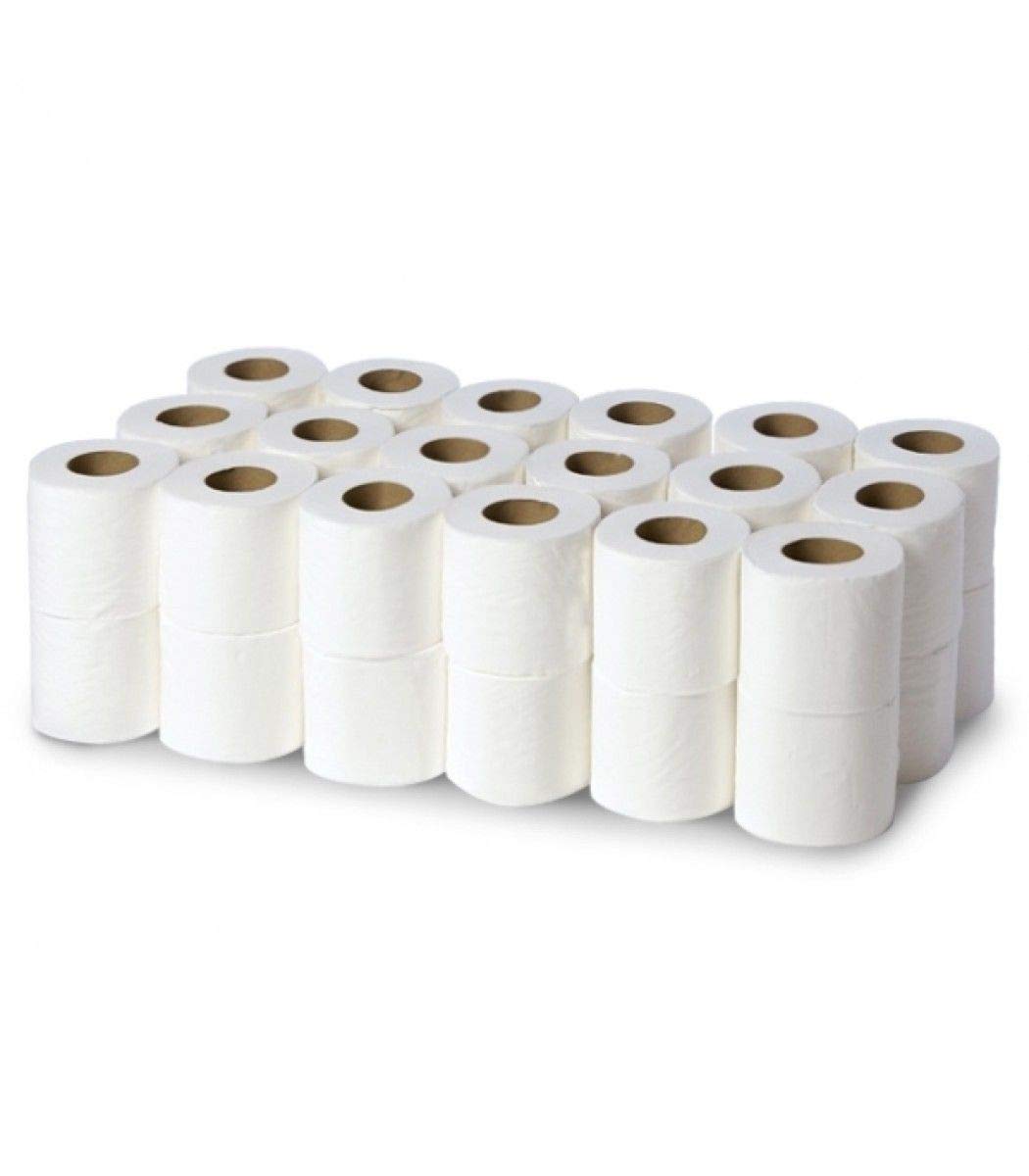 144 Rolls x Toilet Tissue Bulk Large Pack Quality White 2 ply Embossed Economical Tissue