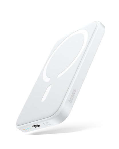 Baseus Magsafe Portable Charger for iPhone, 10,000mAh 15W Magnetic Power Bank, Qi2 Certified Fast Charging Wireless Battery Pack, 22.5W USB-A & 20W USB-C for iPhone 17/16/15/14/13/12, 2025 Version