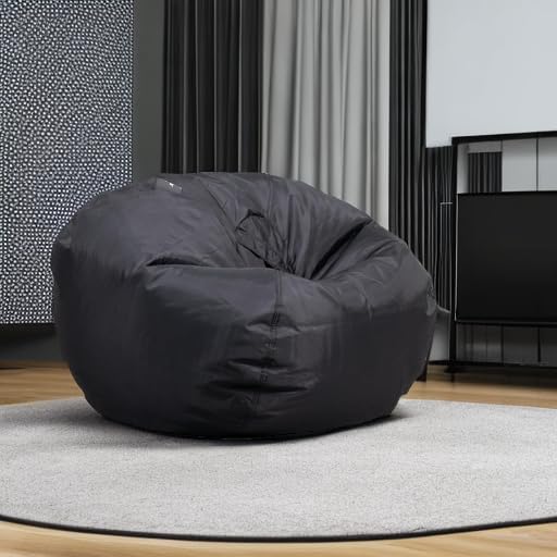 Big Joe Classic Bean Bag Chair, Mini Clouds Oat Smartmax, Durable Polyester Nylon Blend, 2 feet Round