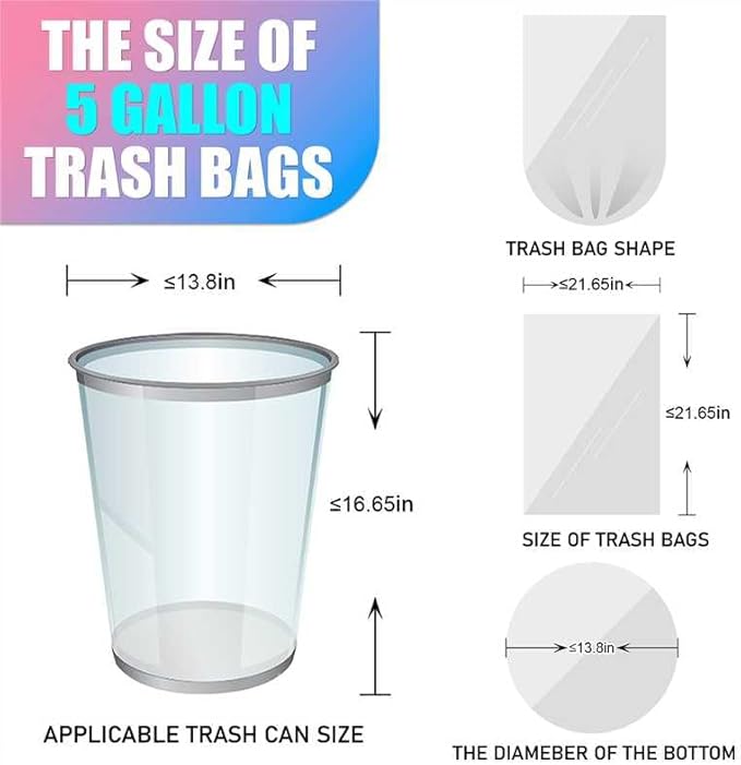 300 Count 5 Gallon Trash Bags