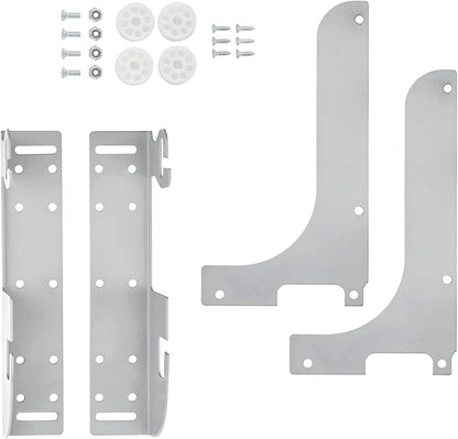 5WB-DMKIT Metal Door Shelf Mount Silver Kit for 5wb1 5wb2 5cw2 Organizer Basket Series RV Pull Out Wire Baskets Cabinet Kitchen Cookware Organizers Waste Containers