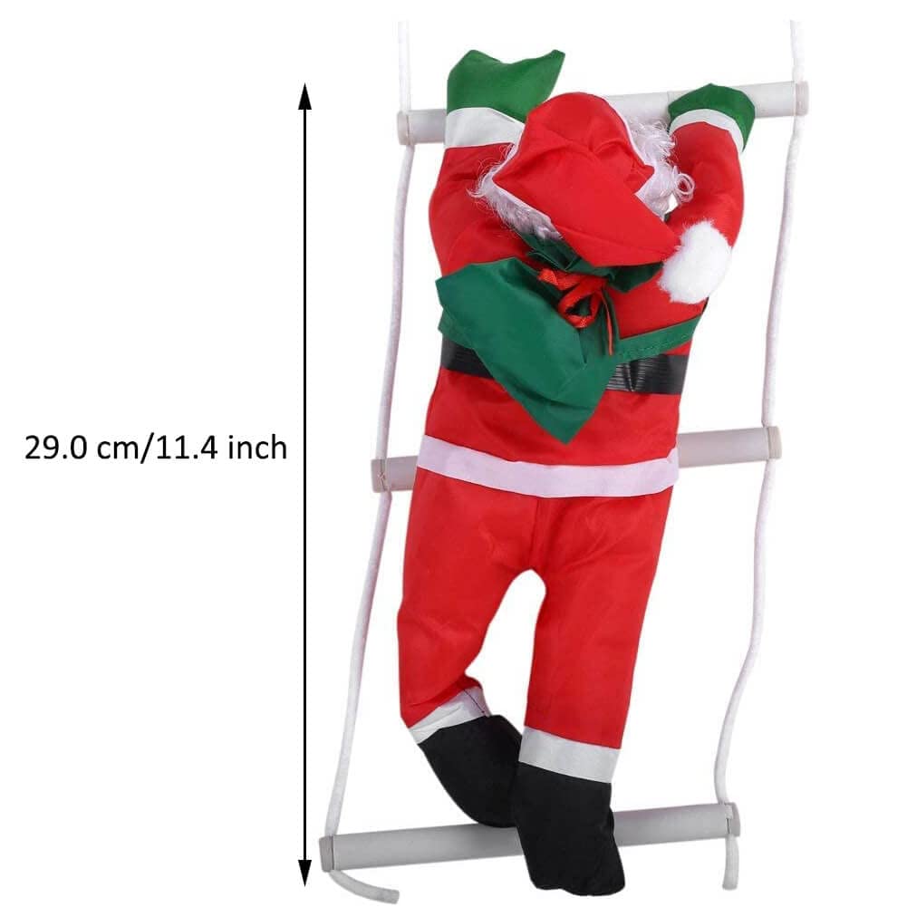 Orgrimmar 2 Santa Claus Climbing on Rope Ladder Christmas Ornament for Christmas Tree Party Home Door Wall Decoration