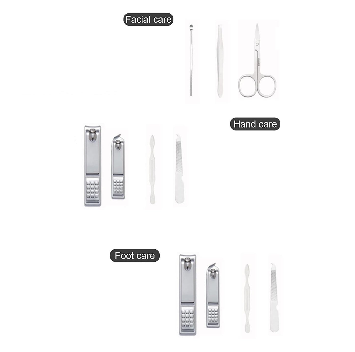Manicure Set Nail Clipper Set Men Women Nail Clippers Toenail Fingernail Cutters Personal Care Tools Manicure Pedicure Tools with Travel Case Grooming Kit Present for Men Women Family Friends