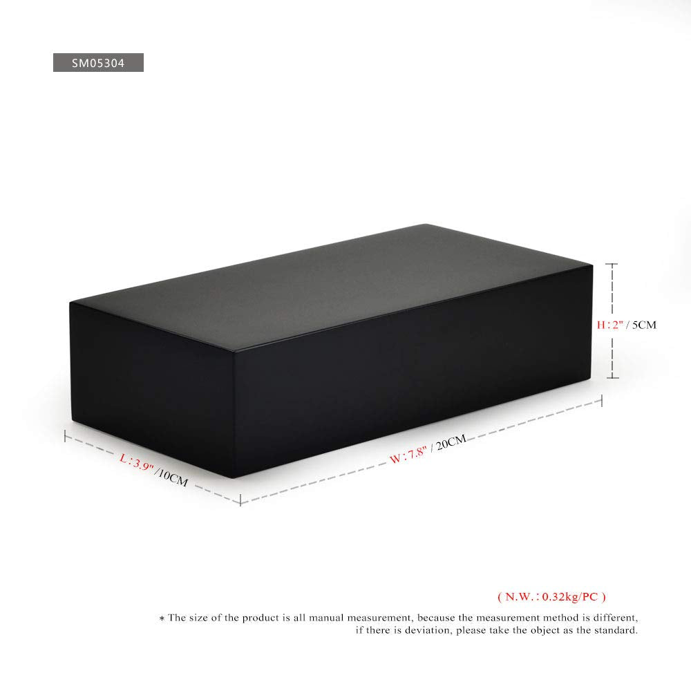 Oirlv Solid Wood Minimalism Style Jewelry Display Stand Showcase Jewelry Organizer Black Square Holder (SM05304)