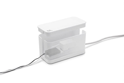Bluelounge CableBox Mini White - Cable Management - Small Surge Protector Included