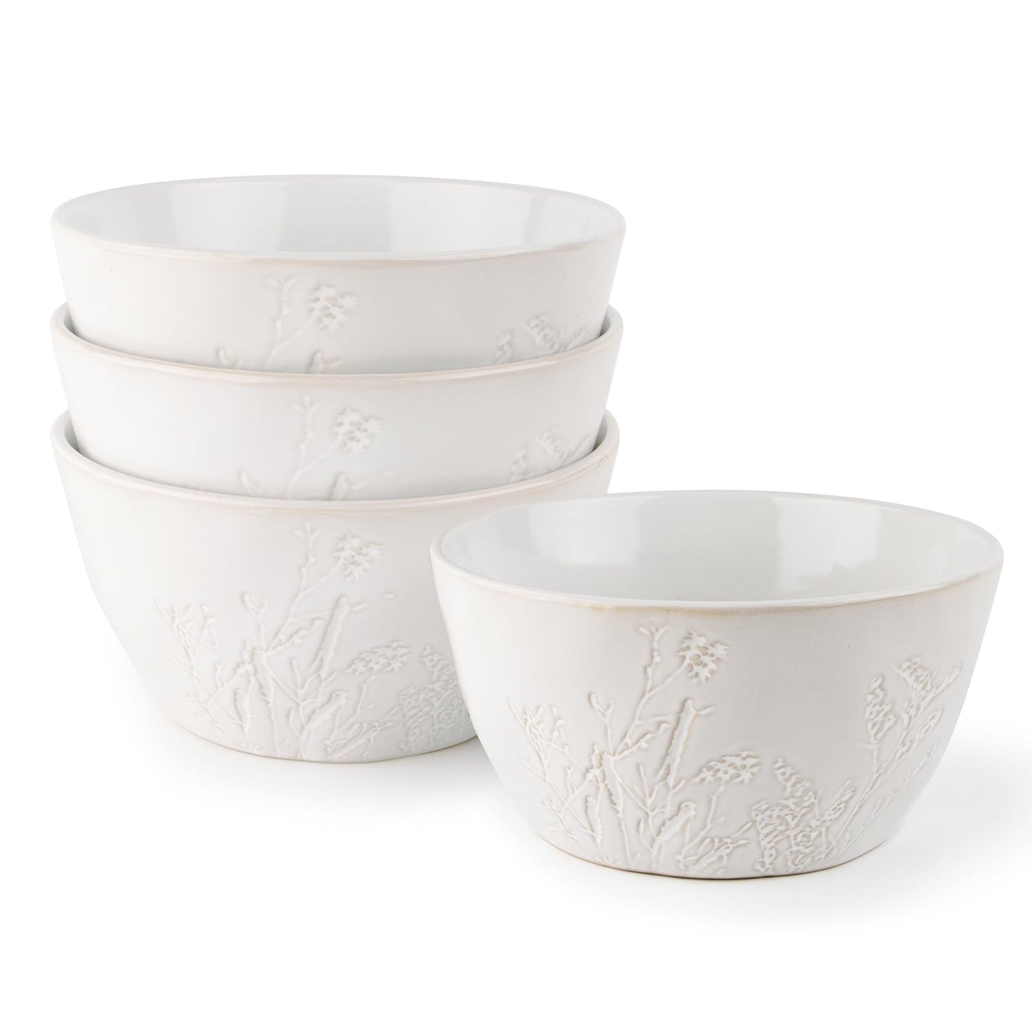 DOWAN 32 OZ Cereal Bowls – Ceramic Bowls Set of 4, Large Soup Bowls for Cereal, Ramen, Pho, Pasta & Salad Bowls – Stackable Soup Bowls, Microwave & Dishwasher Safe