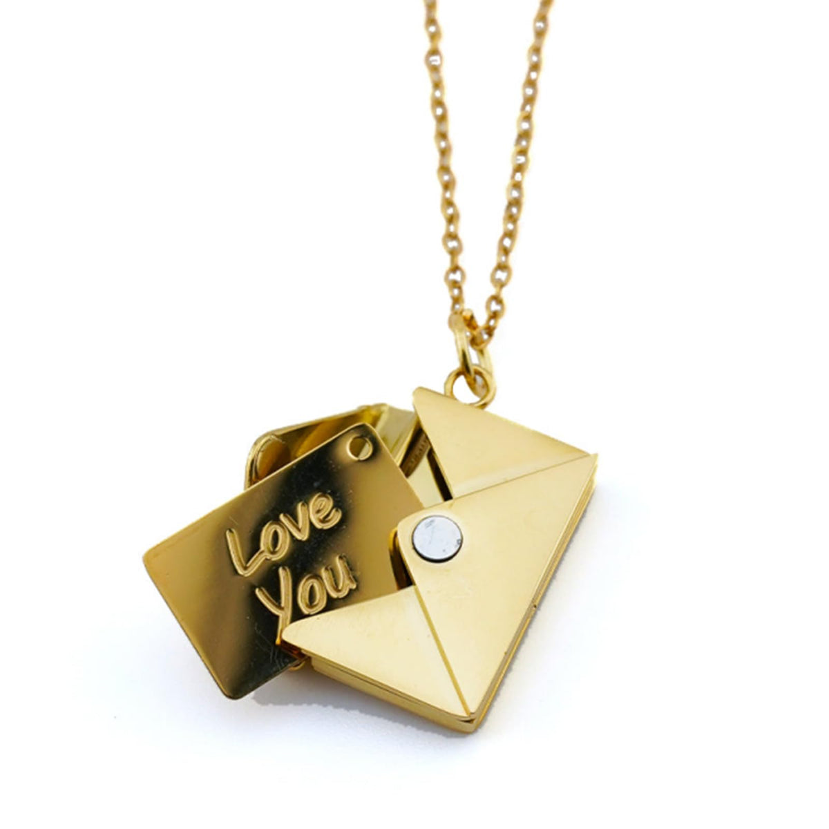 ziella Personalized Envelope Locket Necklace for Women,To My Love-Envelope Love Letter Necklace,Custom Photo Message Jewelry Gift For Girlfriend