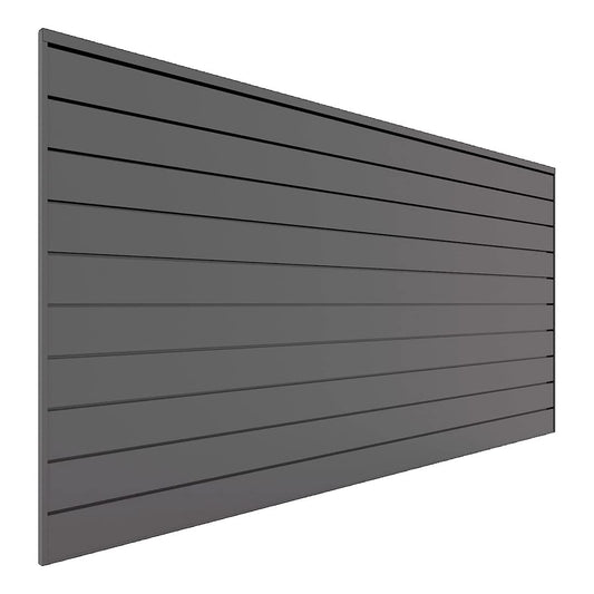 Proslat 88105 Heavy Duty PVC Slatwall Garage Organizer, 8-Feet by 4-Feet Section, 10 Panels, Charcoal (Dark Grey)