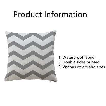 Hangood Waterproof Cushion Covers Outdoor Garden Geometry Set of 4pcs Throw Pillow Case Home Decorative Sofa Protectors Chair Living Room Grey 20"x20"