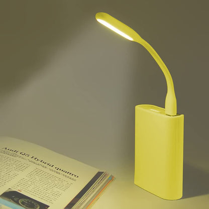 Mini Flexible Light, Portable USB Led Reading Night Lamp for PC Laptop Computer Notebook Power Bank - 2 Pack (Black)
