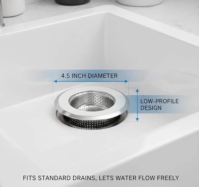 3-Pack 4.5 Inch Sink Strainers
