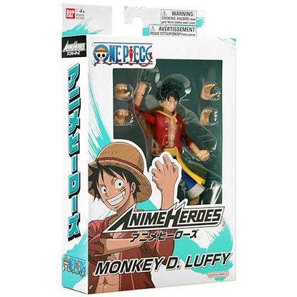 BANDAI Anime Heroes One Piece Figures Monkey D. Luffy Action Figure | 17cm Articulated Luffy Anime Figure With Swappable Hands One Piece Action Figures Pirate Toys Range