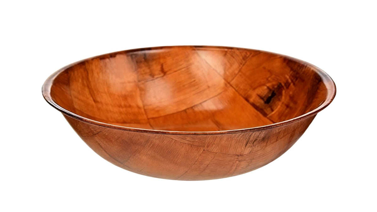 Aylbcz Woven Wood Salad Bowls, 6-Inch, Set of 6