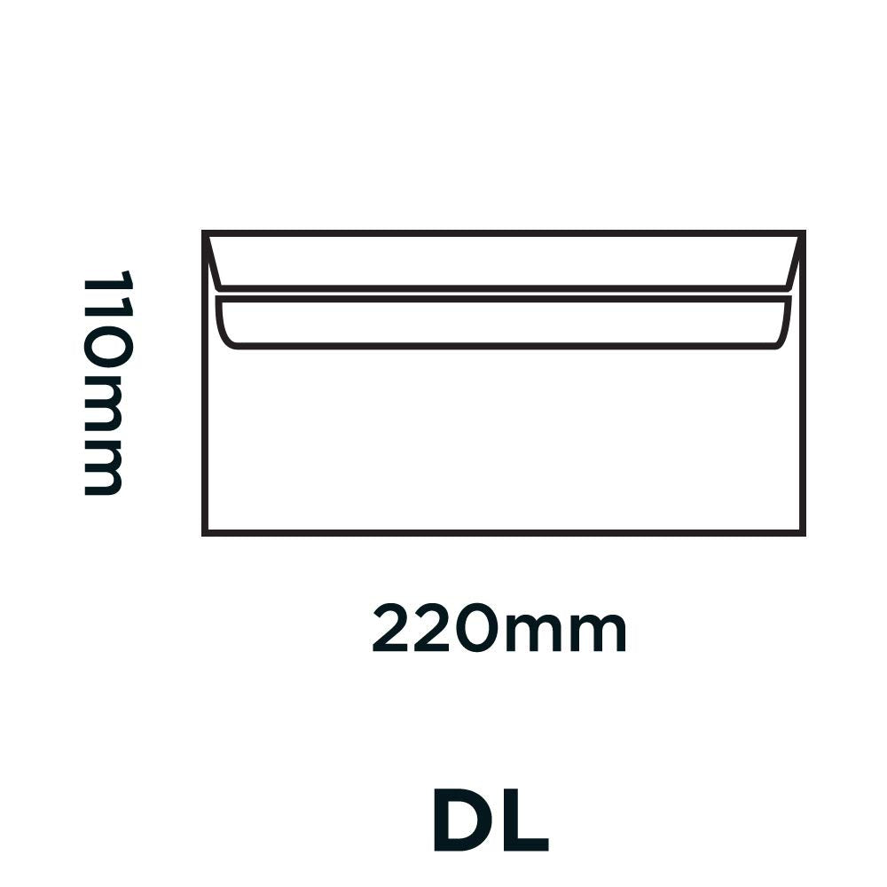 Blake Purely Everyday DL 110 x 220 mm 80gsm Self Seal Envelopes (FL2882) White - Pack of 1000