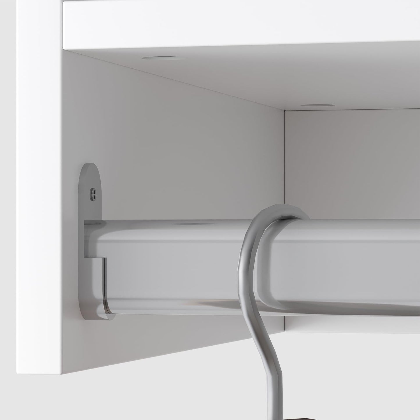 MODCART Modular Closet System, 102" Wide Closet Organizer System with Hanging and Towers, Wood Tower Closet Storage for Walk In Closets, Wall Mounted Wardrobe Organizer Kit System, Bedroom,White